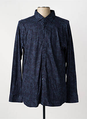 Chemise manches longues imprimé fantaisie bleu DESOTO homme