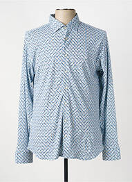 Chemise manches longues imprimé fantaisie bleu DESOTO homme