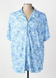Chemise manches courtes imprimé fantaisie bleu DESOTO homme