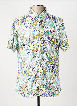 Chemise manches courtes imprimé fantaisie vert DESOTO homme