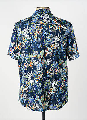 Chemise manches courtes imprimé fantaisie bleu DESOTO homme