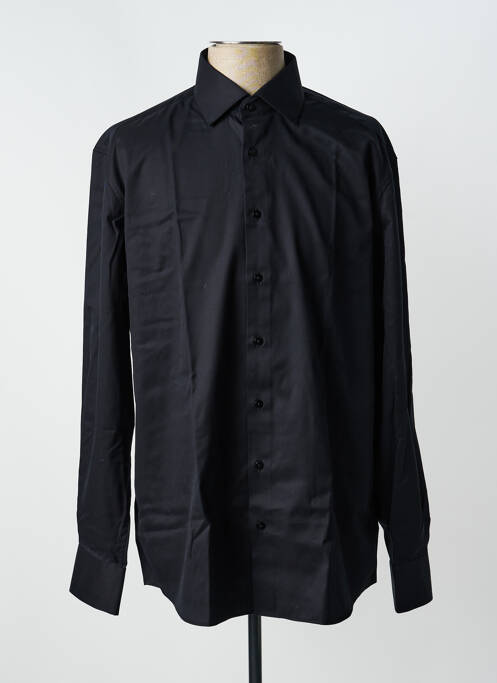Chemise manches longues coupe droite noir ETERNA homme