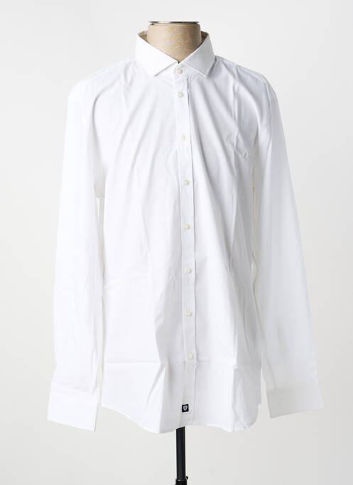 Chemise manches longues tissage popeline blanc STRELLSON homme