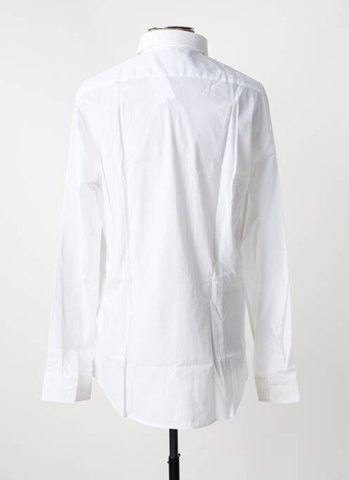 Chemise manches longues tissage popeline blanc STRELLSON homme