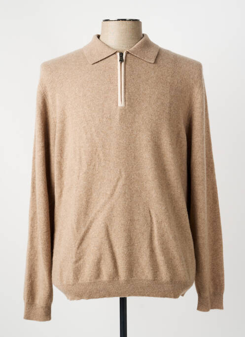 Pull manches longues manches longues marron ESTHEME homme