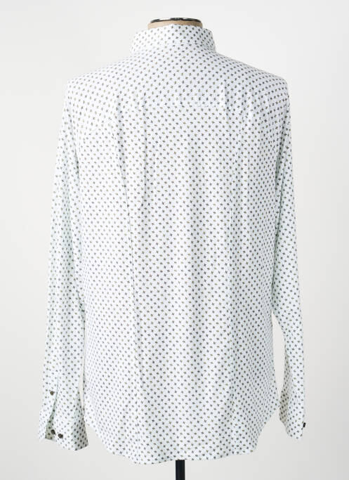 Chemise manches longues imprimé fantaisie blanc DESOTO homme