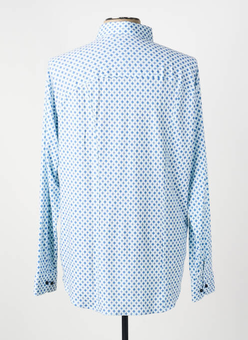 Chemise manches longues imprimé fantaisie bleu DESOTO homme