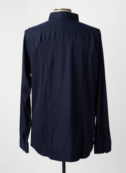 Chemise manches longues imprimé fantaisie bleu DESOTO homme