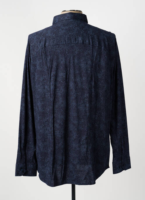 Chemise manches longues imprimé fantaisie bleu DESOTO homme