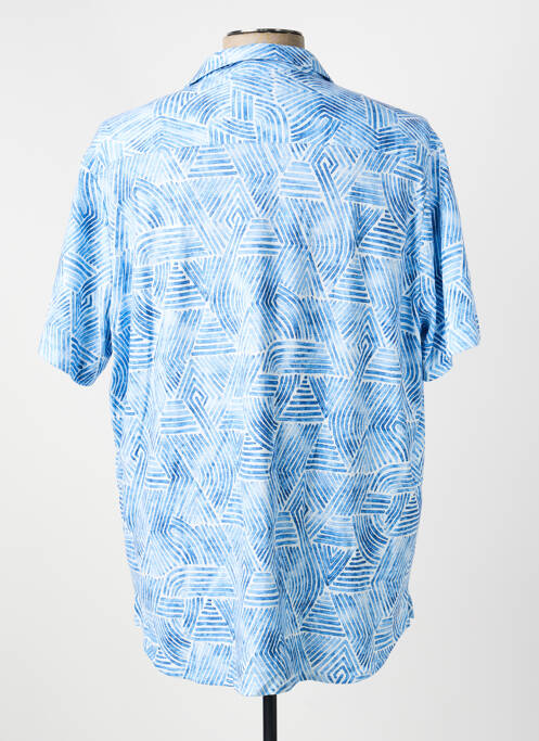 Chemise manches courtes imprimé fantaisie bleu DESOTO homme