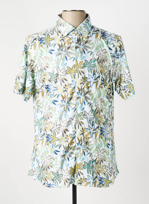 Chemise manches courtes imprimé fantaisie vert DESOTO homme