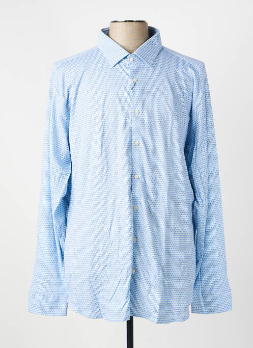 Chemise manches longues bleu DESOTO homme