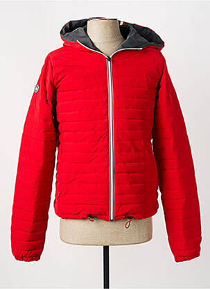Doudoune poches a capuche rouge MARINE DE SAVOIE homme