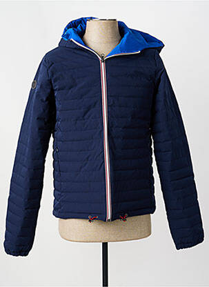 Doudoune poches a capuche bleu MARINE DE SAVOIE homme