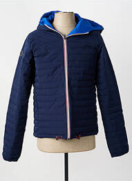 Doudoune manches longues a capuche bleu MARINE DE SAVOIE homme