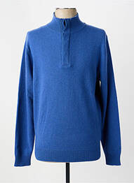 Pull tissage chiné manches longues bleu ESTHEME homme