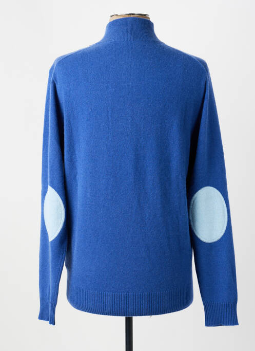 Pull tissage chiné manches longues bleu ESTHEME homme