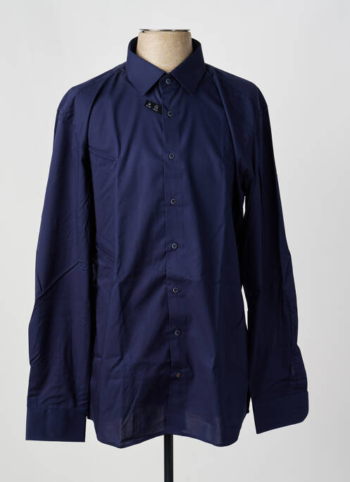 Chemise manches longues coupe cintrée bleu ETERNA homme