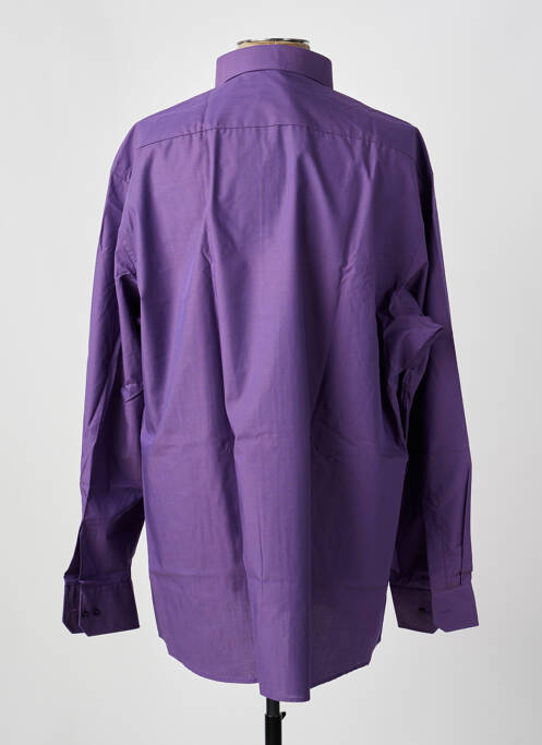 Chemise manches longues coupe droite violet ETERNA homme