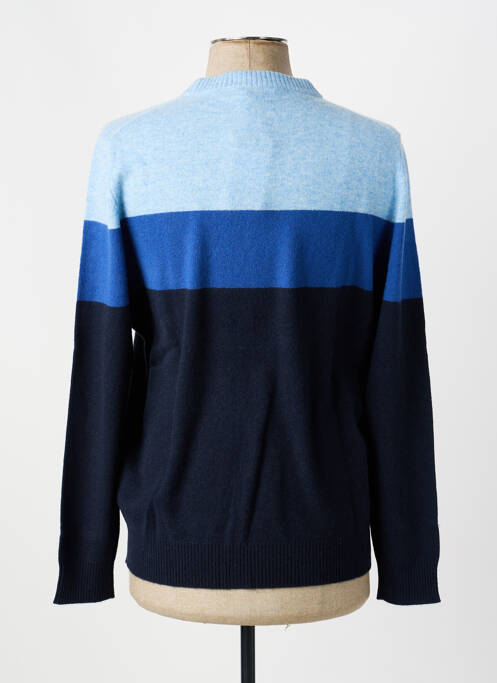 Pull maille souple et aérée manches longues bleu ESTHEME homme