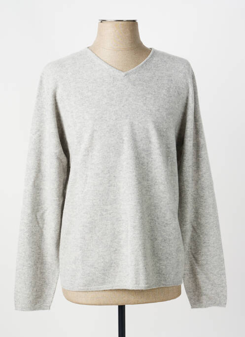 Pull col v manches longues gris ESTHEME homme