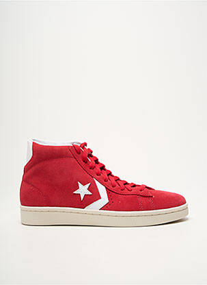 Baskets bout rond talon plat jusqu'à 3cm rouge CONVERSE femme