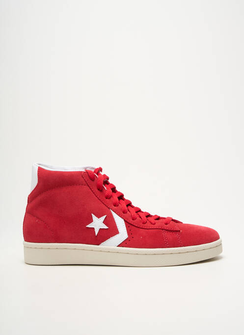 Baskets bout rond talon plat jusqu'à 3cm rouge CONVERSE femme