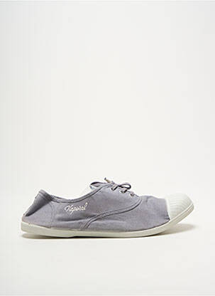 Baskets bout rond talon plat jusqu'à 3cm gris KAPORAL femme