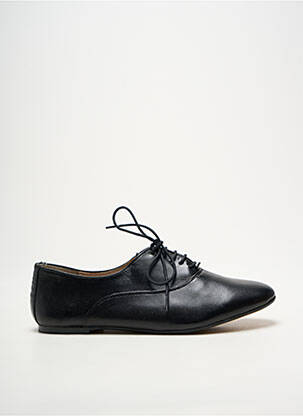 Derbies tissage satiné talon plat jusqu'à 3cm noir LA MAISON DE LA BALLERINE femme
