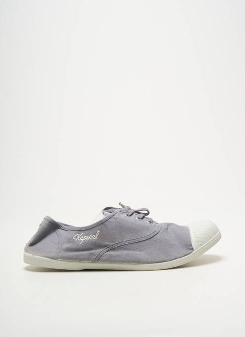 Baskets bout rond talon plat jusqu'à 3cm gris KAPORAL femme