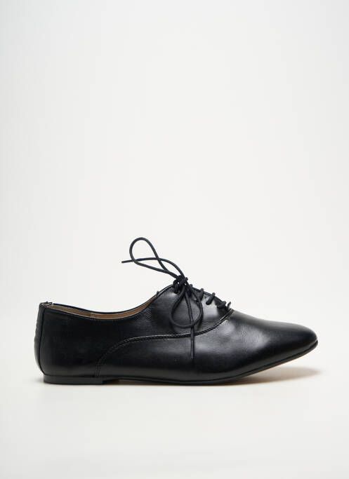 Derbies tissage satiné talon plat jusqu'à 3cm noir LA MAISON DE LA BALLERINE femme