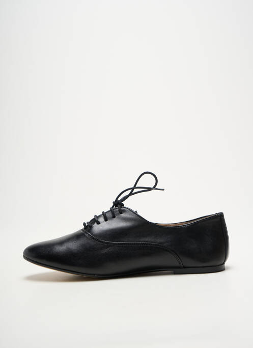 Derbies tissage satiné talon plat jusqu'à 3cm noir LA MAISON DE LA BALLERINE femme