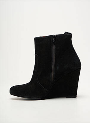 Bottines/boots nubuck talon de 7 à 9cm noir PASTELLE femme