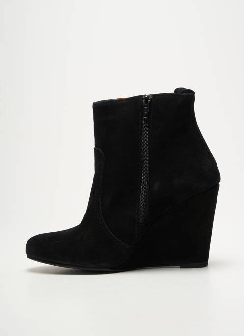 Bottines/boots nubuck talon de 7 à 9cm noir PASTELLE femme