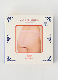 Culotte tissage dentelle rose YSABEL MORA femme