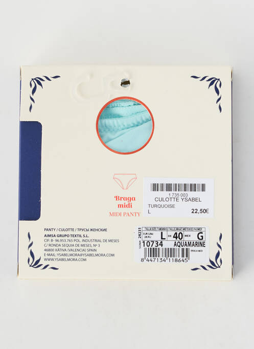 Culotte stretch bleu YSABEL MORA femme