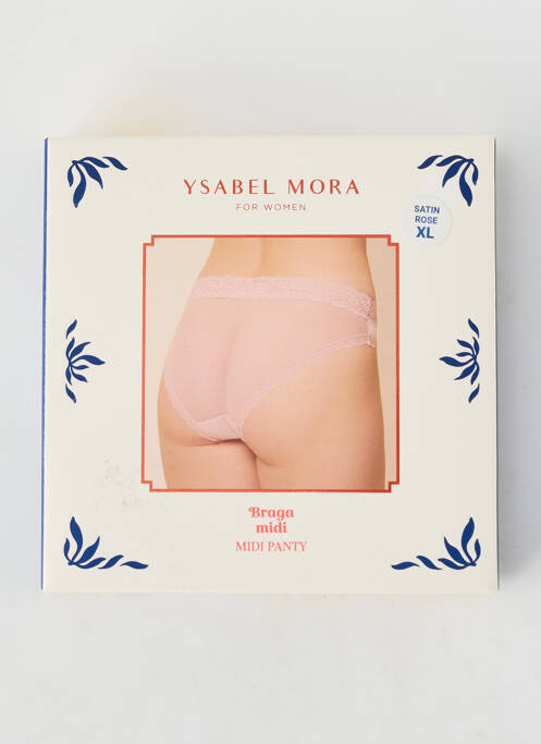 Culotte tissage dentelle rose YSABEL MORA femme