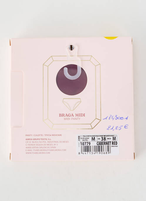 Culotte tissage dentelle violet YSABEL MORA femme