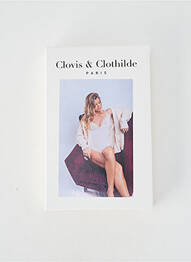 Body lingerie stretch blanc CLOVIS & CLOTHILDE femme