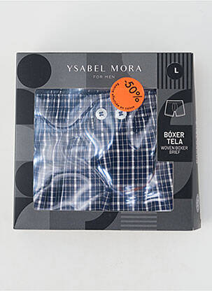 Caleçon tissage popeline bleu YSABEL MORA homme