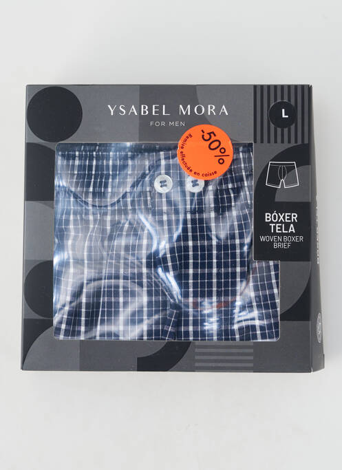 Caleçon imprimé carreaux bleu YSABEL MORA homme