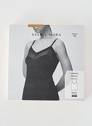 Top/caraco effet matière satinée noir YSABEL MORA femme