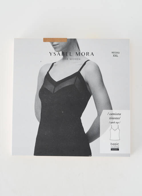 Top/caraco effet matière satinée noir YSABEL MORA femme
