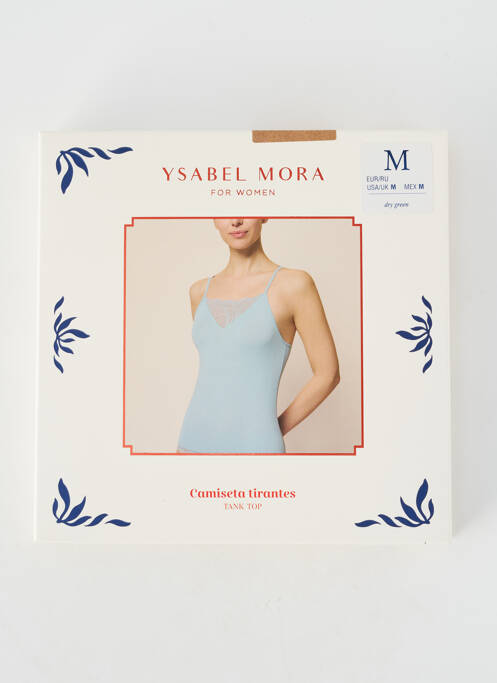 Top/caraco effet matière satinée vert YSABEL MORA femme