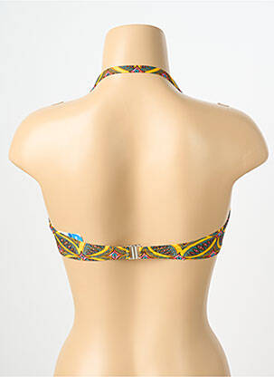 Haut de maillot de bain stretch haut bandeau jaune ANTIGEL femme