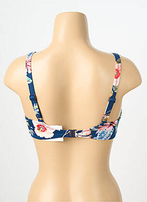 Haut de maillot de bain stretch haut soutien-gorge emboitant bleu LIDEA femme