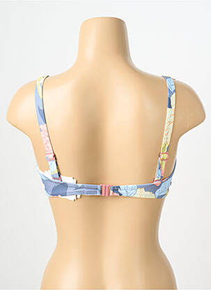 Haut de maillot de bain stretch haut soutien-gorge emboitant bleu LIDEA femme