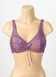Haut de maillot de bain stretch haut soutien-gorge emboitant violet LIDEA femme