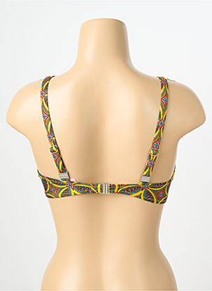 Haut de maillot de bain stretch haut soutien-gorge emboitant jaune ANTIGEL femme