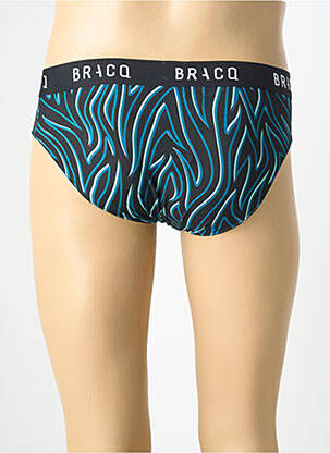 Slip imprimé fantaisie bleu LOUISA BRACQ homme